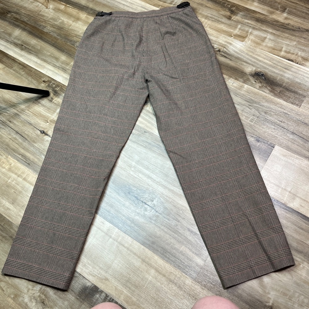 Ralph Lauren Womens Size 8 Houndstooth Cotton Stretch Ankle Pants 33x32‎ - Picture 6 of 11